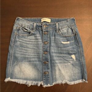 Mudd Button-Up Mini Skirt